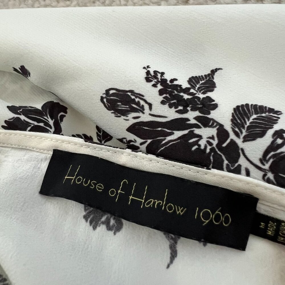 House of Harlow 1960 Black & White Floral Maxi Skirt - Picture 2 of 12